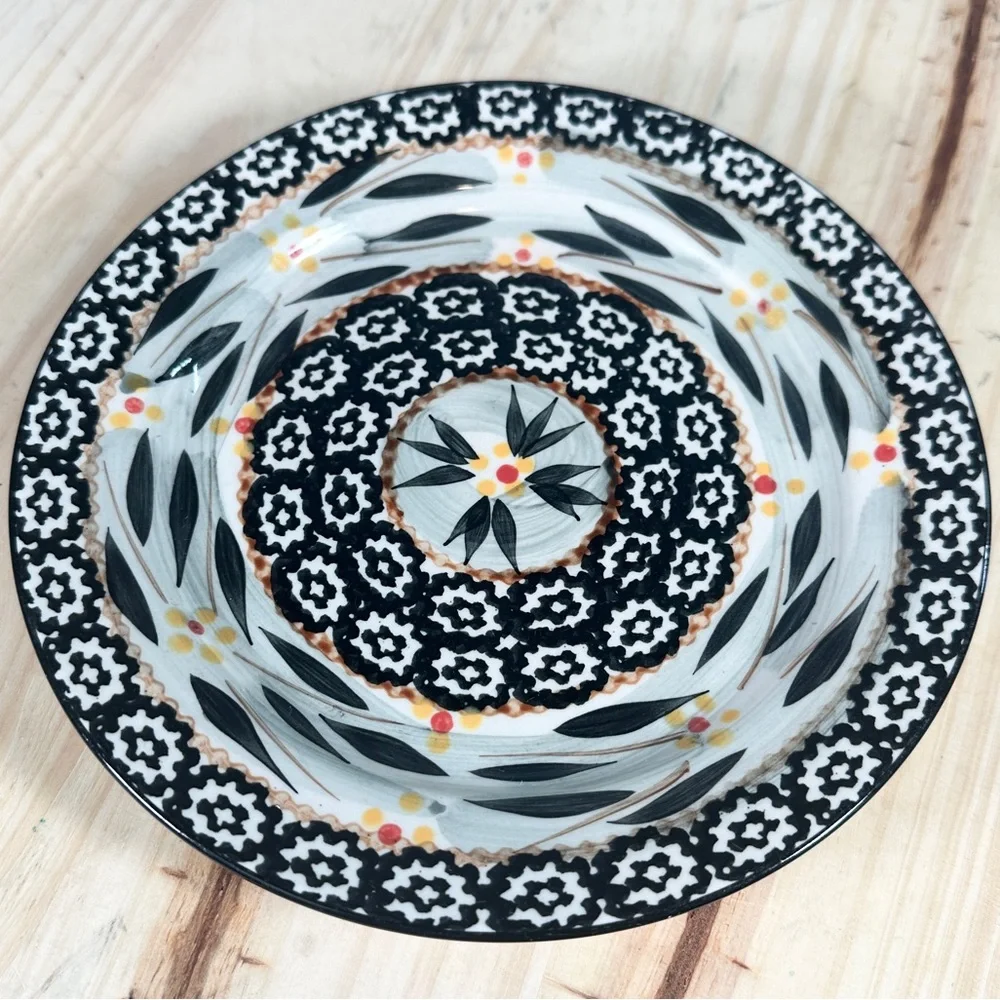Temp-tations Old World Black Salad Plates 8